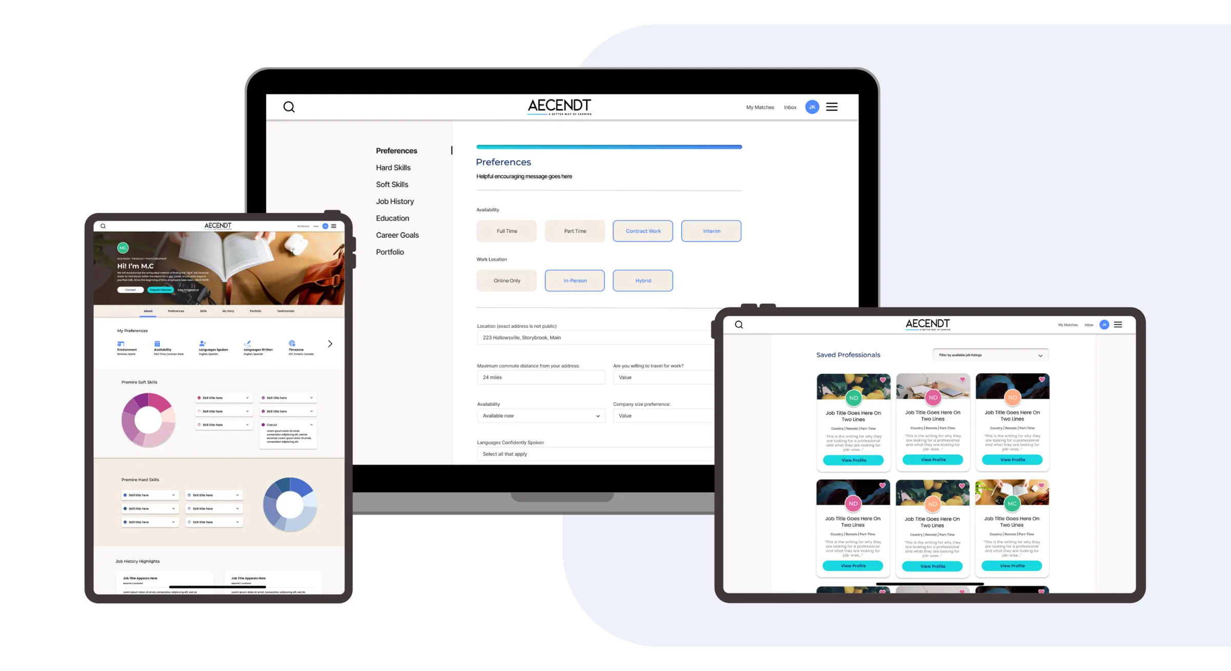 AECENDT, talent marketplace: Matchmaking & Powerful Profiles